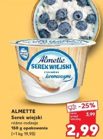 Almette Serek wiejski z truskawkami kremowym