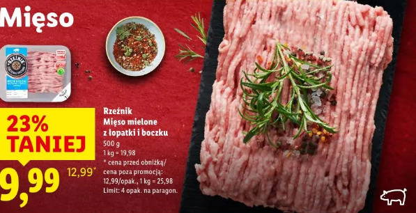 Rzeźnik Mięso mielone z łopatki i boczku