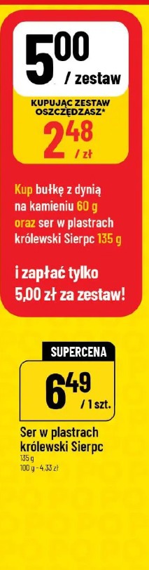Zestaw bułka z dynią na kamieniu + ser w plastrach królewski Sierpc