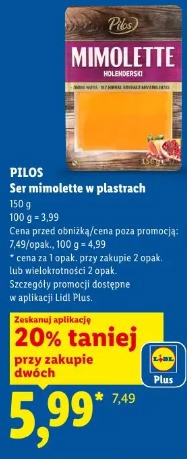 Pilos Ser mimolette w plastrach
