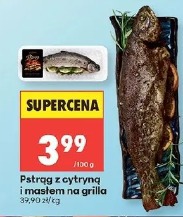 Pstrąg z cytryną i masłem na grilla