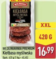 Wędlinarnia Premium Kiełbasa myśliwska z szynki XXL