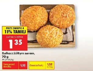 Bułka z żółtym serem