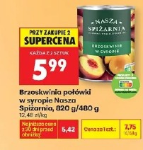 Brzoskwinia połówki w syropie Nasza Spiżarnia