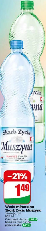 Woda mineralna Skarb Życia Muszyna