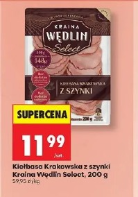 Kiełbasa Krakowska z szynki Kraina Wędlin Select