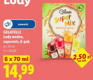 Gelatelli Lody wodne, supermix, 6-pak