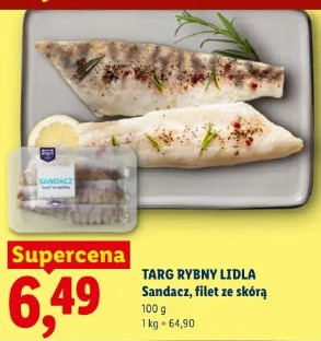 Targ Rybny Lidla Sandacz, filet ze skórą