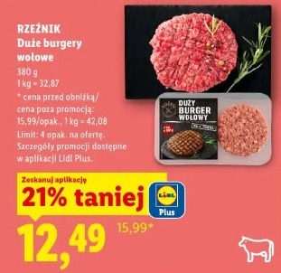 Rzeźnik Duże burgery wołowe