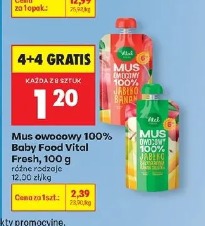 Mus owocowy 100% Baby Food Vital Fresh