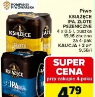 Książęce ipa, złote, pszeniczne piwo