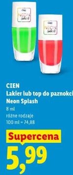 Cien Lakier lub top do paznokci Neon Splash