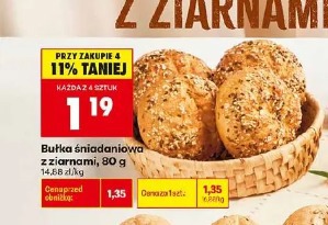 Bułka śniadaniowa z ziarnami