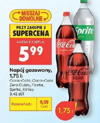 Napój gazowany Coca-Cola, Coca-Cola Zero Cukru, Fanta, Sprite, Kinley