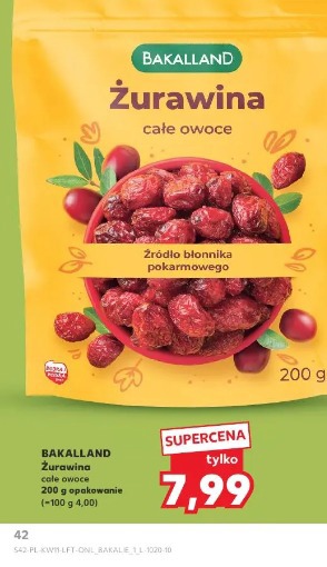 Żurawina całe owoce Bakalland