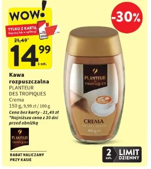 Kawa rozpuszczalna PLANTEUR DES TROPIQUES Crema