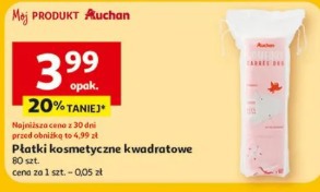 Płatki kosmetyczne kwadratowe Auchan