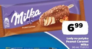 Lody na patyku Peanut Caramel Milka