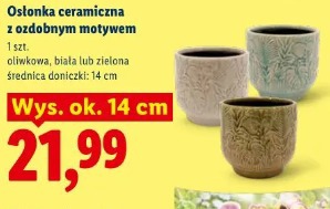 Osłonka ceramiczna z ozdobnym motywem