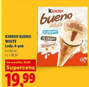 Kinder Bueno White Lody, 4-pak