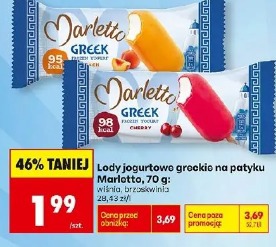 Lody jogurtowe greckie na patyku Marletto
