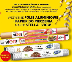 Folie aluminiowe i papier do pieczenia marek Stella i Vigo