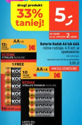 Baterie Kodak AA lub AAA