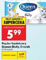Papier toaletowy Queen Biały