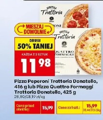 Pizza Peperoni Trattoria Donatello, Pizza Quattro Formaggi Trattoria Donatello