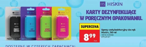 Hiskin spray antybakteryjny do rąk