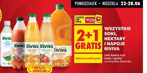 Wszystkie soki, nektary i napoje Riviva
