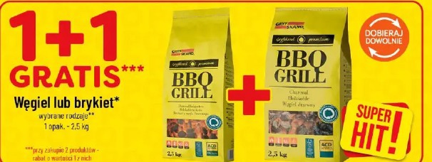 Węgiel lub brykiet BBQ Grill