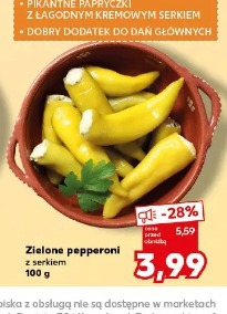 Zielone pepperoni z serkiem
