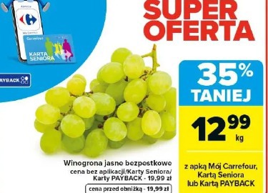 Winogrona jasne bezpestkowe