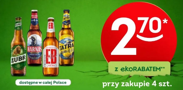 Piwo przy zakupie 4 szt. 