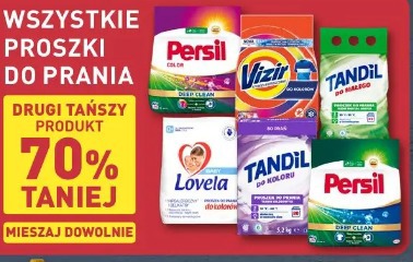 Wszystkie proszki do prania drugi tańszy 70% taniej