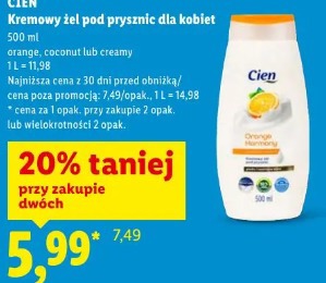 Cien Kremowy żel pod prysznic dla kobiet