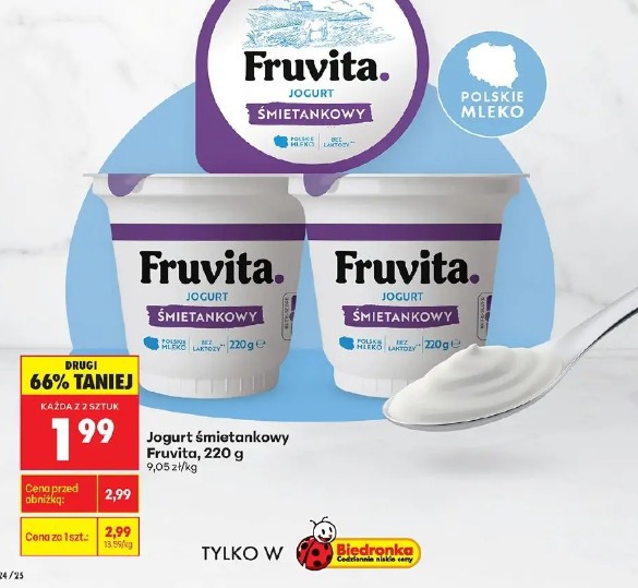 Jogurt śmietankowy Fruvita