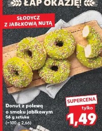 Donut z polewą o smaku jabłkowym