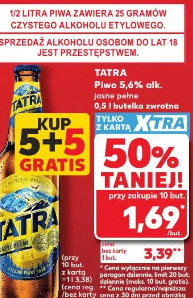 Tatra Piwo 5,6% alk. jasne pełne