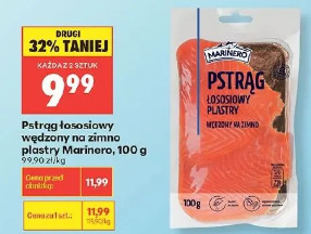 Pstrąg łososiowy wędzony na zimno plastry Marinero