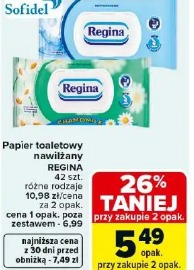Papier toaletowy nawilżany REGINA