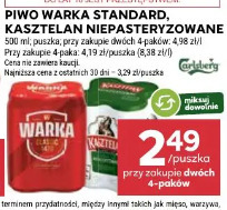 Piwo Warka Standard, Kasztelan Niepasteryzowane