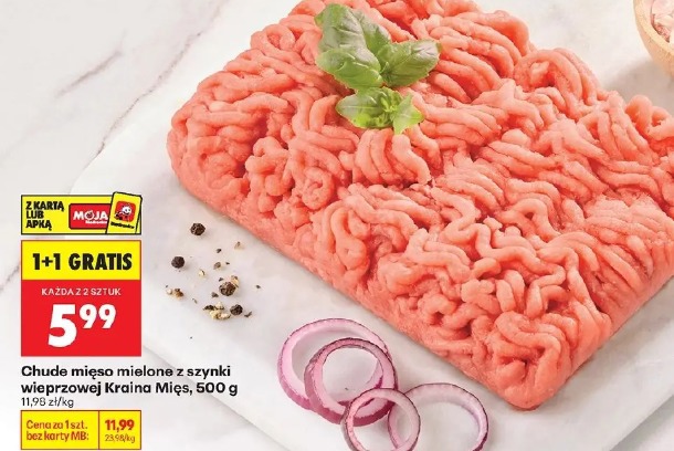 Chude mięso mielone z szynki wieprzowej Kraina Mięs