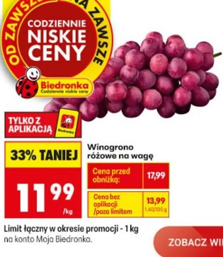 Winogrono różowe