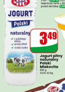 Jogurt pitny naturalny Polski Mlekovita