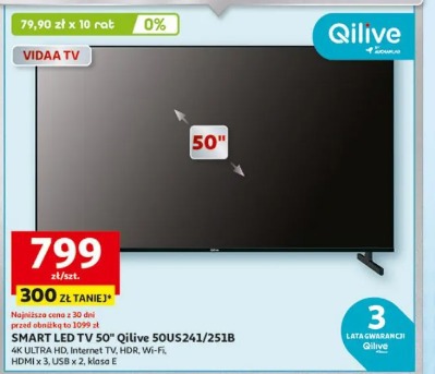 Smart LED TV 50" Qilive 50US241/251B