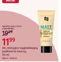 AA, matująco-wygładzający podkład do twarzy, 30 ml