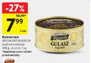 Konserwa Spichlerz Rusiecki gulasz angielski