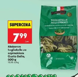 Makaron tagliatelle ze szpinakiem Gusto Bello